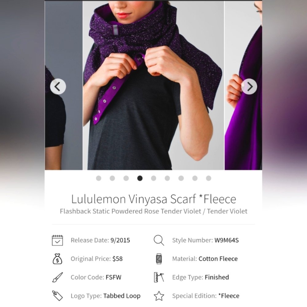 Lululemon fleece Vinyasa scarf NWT